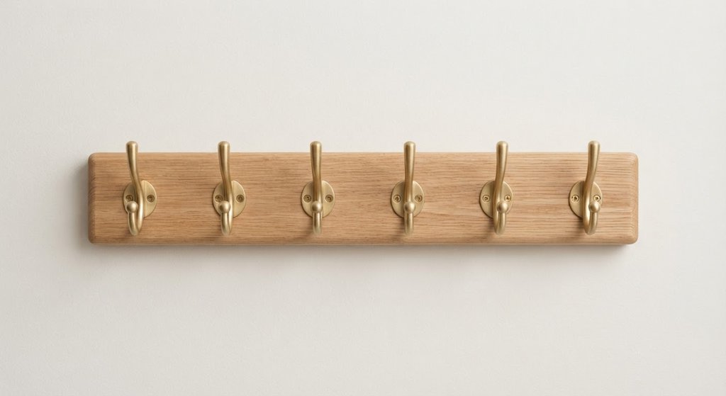 Brass Key Hook Rail