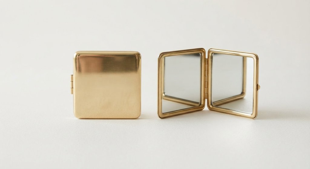 Brass Compact Mirror