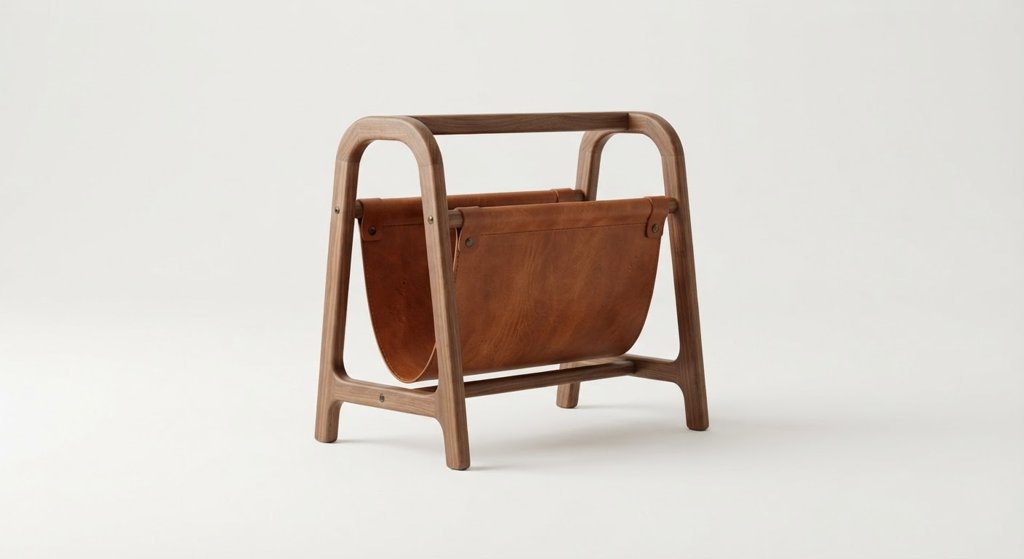 Walnut Magazine Rack