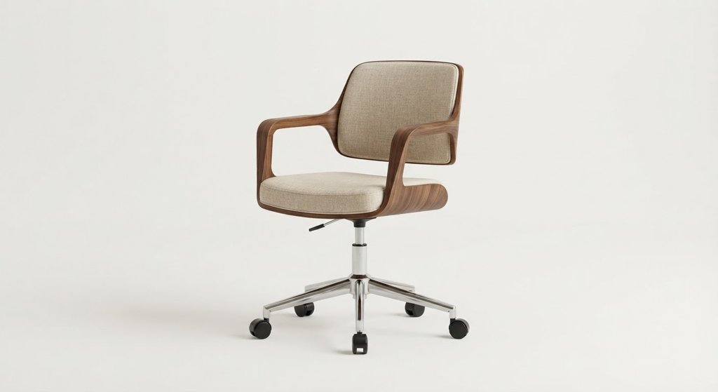 Walnut Wood Office Chair